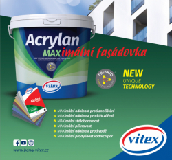 Acrylan MAX - balení 750 ml, základní verze bílá, na vyžádání lze tónovat dle RAL, NCS