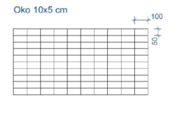 Gabionová síť 200 x 30 cm, oko 10 x 5 cm 